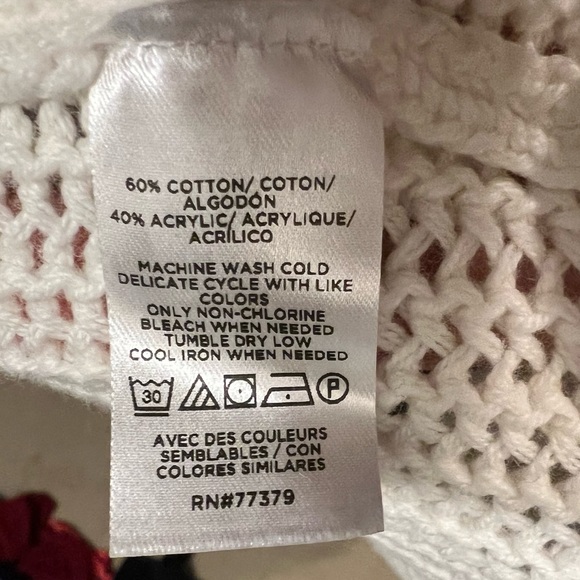 Ann Taylor Mesh Stitch Open Front Cardigan - Picture 5 of 5